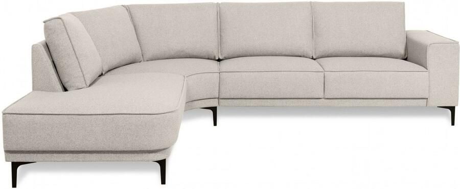 Places of Style Hoekbank CASINA met ronde ottoman poef voetenbank in een zachte chenille stof - Foto 7