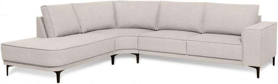 Places of Style Hoekbank CASINA met ronde ottoman poef voetenbank in een zachte chenille stof - Foto 10