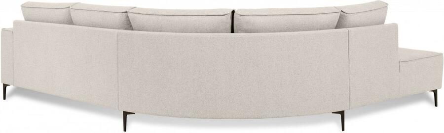 Places of Style Hoekbank CASINA met ronde ottoman poef voetenbank in een zachte chenille stof - Foto 11