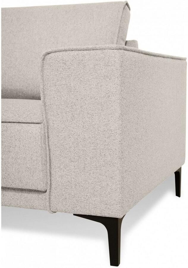 Places of Style Hoekbank CASINA met ronde ottoman poef voetenbank in een zachte chenille stof - Foto 3