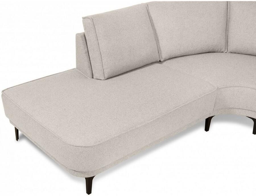 Places of Style Hoekbank CASINA met ronde ottoman poef voetenbank in een zachte chenille stof - Foto 2