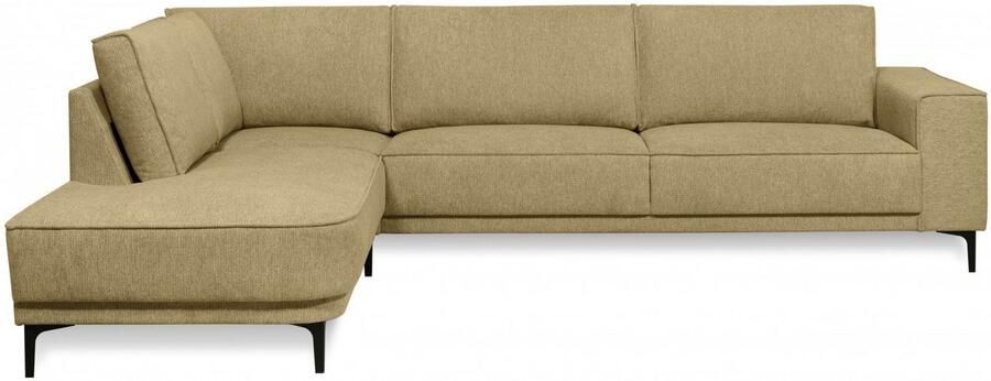 Places of Style Hoekbank CASINA met ronde ottoman poef voetenbank in een zachte chenille stof - Foto 5