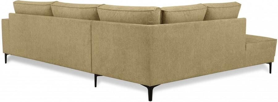 Places of Style Hoekbank CASINA met ronde ottoman poef voetenbank in een zachte chenille stof - Foto 6