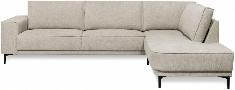 Places of Style Hoekbank CASINA met ronde ottoman poef voetenbank in een zachte chenille stof - Foto 5