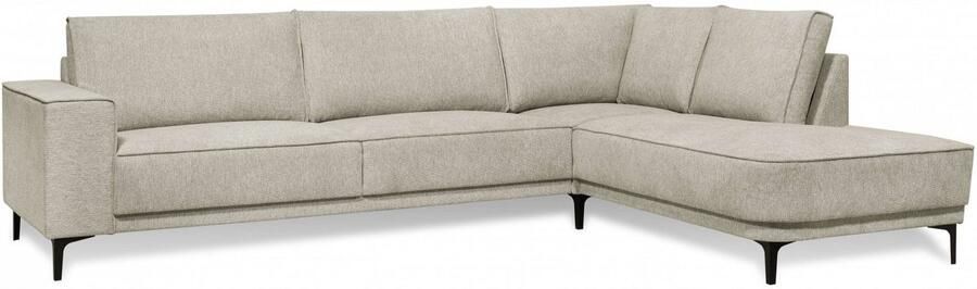 Places of Style Hoekbank CASINA met ronde ottoman poef voetenbank in een zachte chenille stof - Foto 8