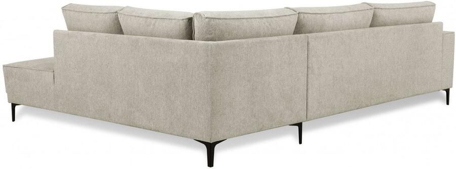 Places of Style Hoekbank CASINA met ronde ottoman poef voetenbank in een zachte chenille stof - Foto 6