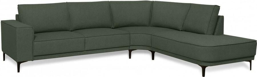 Places of Style Hoekbank CASINA met ronde ottoman poef voetenbank in een zachte chenille stof - Foto 11