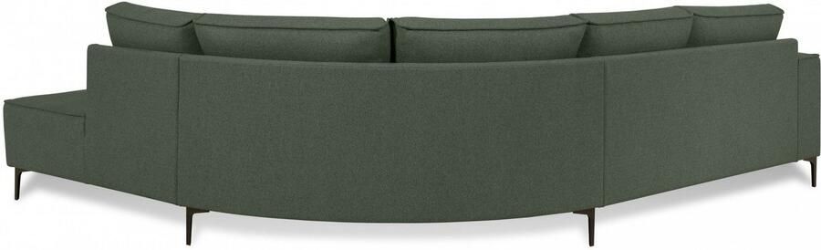 Places of Style Hoekbank CASINA met ronde ottoman poef voetenbank in een zachte chenille stof - Foto 10