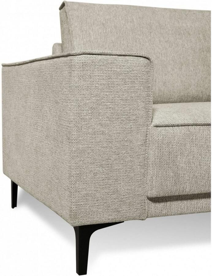 Places of Style Hoekbank CASINA met ronde ottoman poef voetenbank in een zachte chenille stof - Foto 2