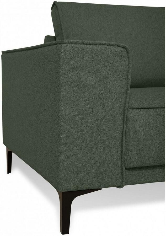 Places of Style Hoekbank CASINA met ronde ottoman poef voetenbank in een zachte chenille stof - Foto 3