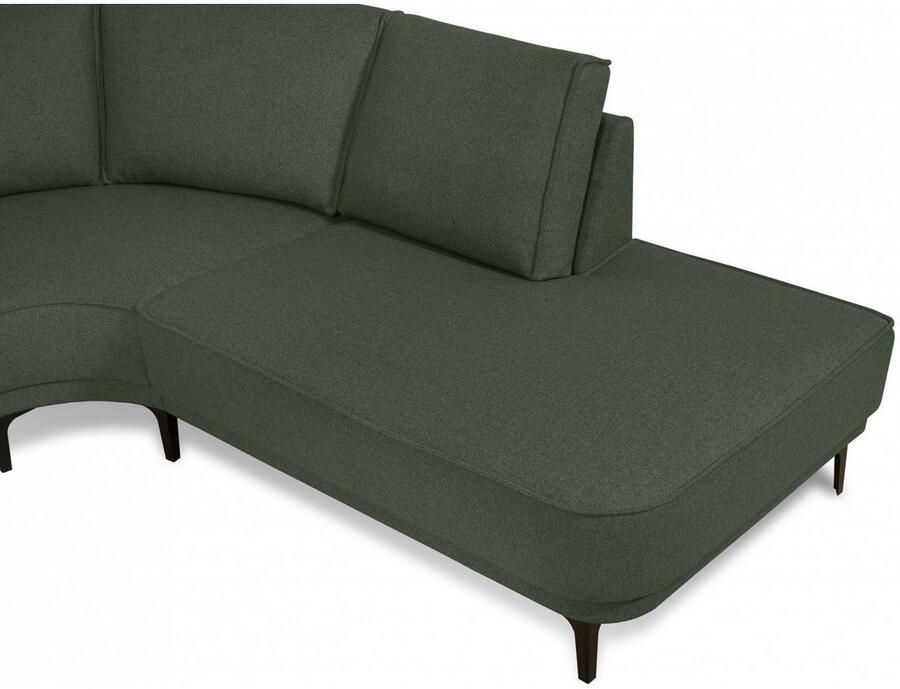 Places of Style Hoekbank CASINA met ronde ottoman poef voetenbank in een zachte chenille stof - Foto 2