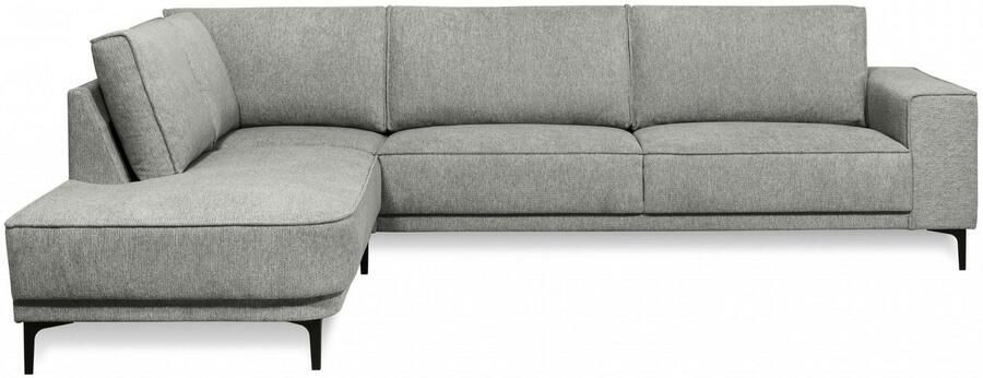 Places of Style Hoekbank CASINA met ronde ottoman poef voetenbank in een zachte chenille stof - Foto 5