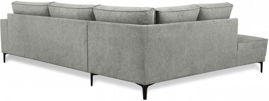 Places of Style Hoekbank CASINA met ronde ottoman poef voetenbank in een zachte chenille stof - Foto 6