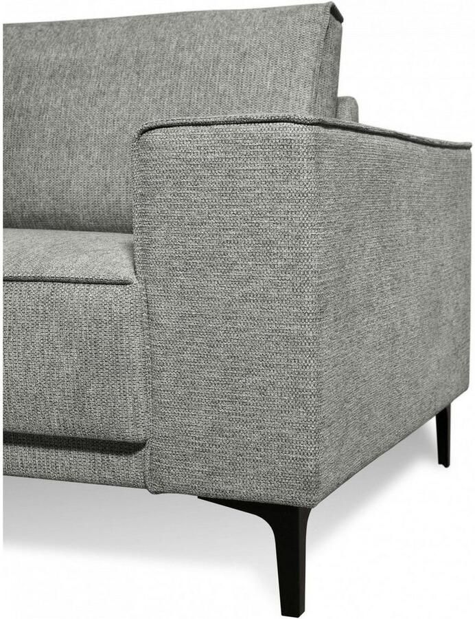 Places of Style Hoekbank CASINA met ronde ottoman poef voetenbank in een zachte chenille stof - Foto 2