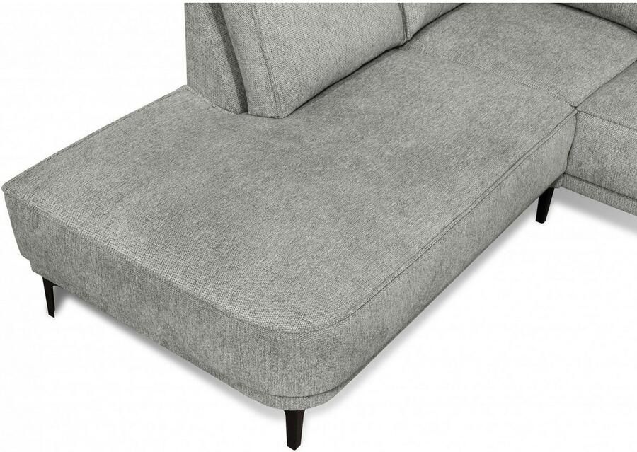 Places of Style Hoekbank CASINA met ronde ottoman poef voetenbank in een zachte chenille stof - Foto 3