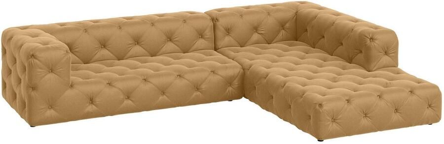 Home affaire Hoekbank FOLLINA L-vorm met klassieke Chesterfield-knoopstiksels - Foto 4