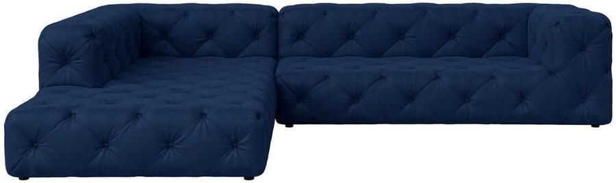 Home affaire Hoekbank FOLLINA L-vorm met klassieke Chesterfield-knoopstiksels