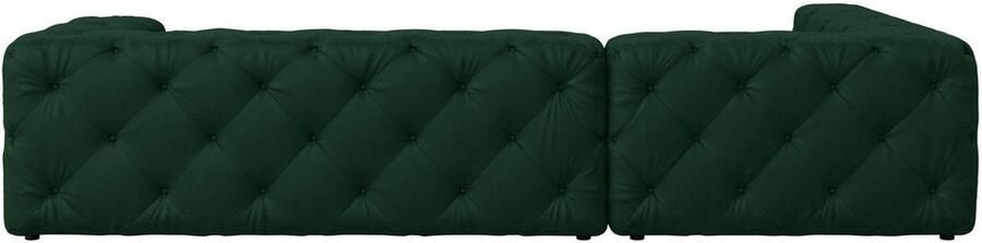 Places of Style Hoekbank FOLLINA L-vorm met klassieke Chesterfield-knoopstiksels - Foto 5