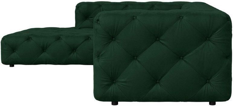 Places of Style Hoekbank FOLLINA L-vorm met klassieke Chesterfield-knoopstiksels - Foto 3