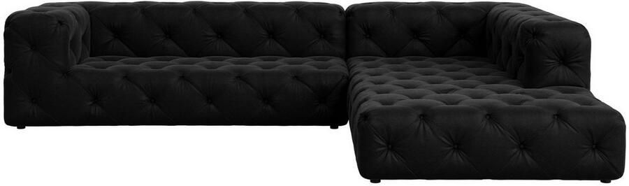 Home affaire Hoekbank FOLLINA L-vorm met klassieke Chesterfield-knoopstiksels
