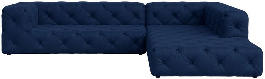 Home affaire Hoekbank FOLLINA L-vorm met klassieke Chesterfield-knoopstiksels