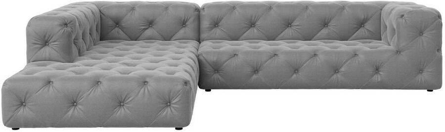 Home affaire Hoekbank FOLLINA L-vorm met klassieke Chesterfield-knoopstiksels