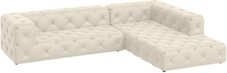 Home affaire Hoekbank FOLLINA L-vorm met klassieke Chesterfield-knoopstiksels - Foto 4