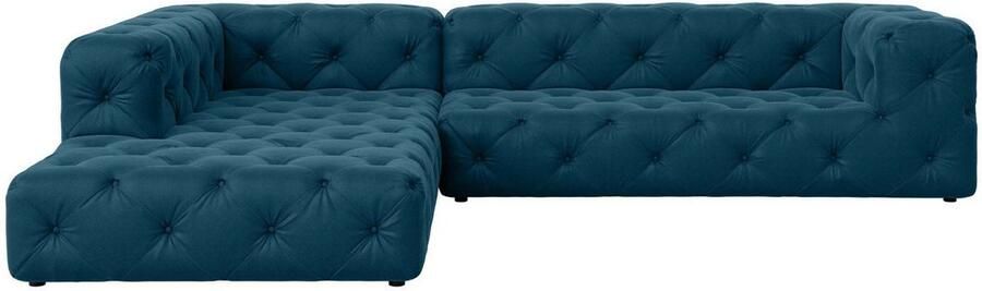 Home affaire Hoekbank FOLLINA L-vorm met klassieke Chesterfield-knoopstiksels - Foto 6