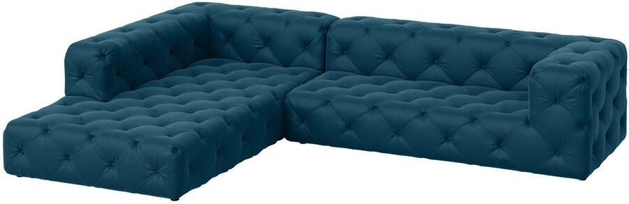 Home affaire Hoekbank FOLLINA L-vorm met klassieke Chesterfield-knoopstiksels - Foto 4