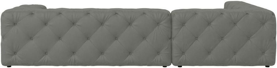 Places of Style Hoekbank FOLLINA L-vorm met klassieke Chesterfield-knoopstiksels - Foto 5