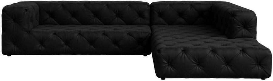 Home affaire Hoekbank FOLLINA L-vorm met klassieke Chesterfield-knoopstiksels - Foto 6