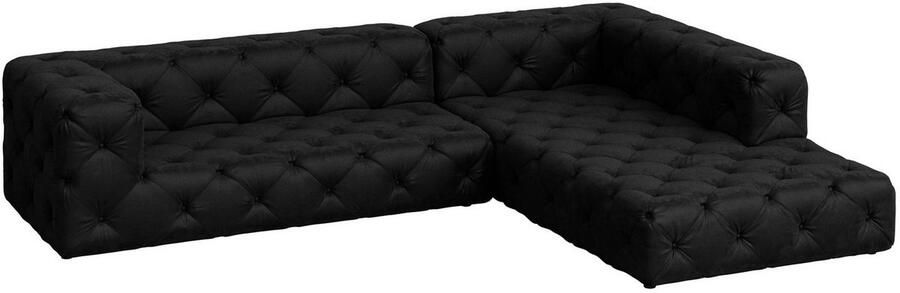 Home affaire Hoekbank FOLLINA L-vorm met klassieke Chesterfield-knoopstiksels - Foto 4