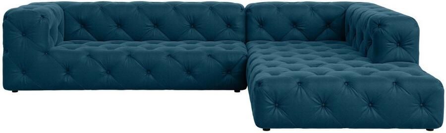 Home affaire Hoekbank FOLLINA L-vorm met klassieke Chesterfield-knoopstiksels