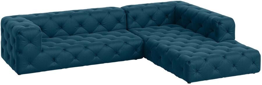 Home affaire Hoekbank FOLLINA L-vorm met klassieke Chesterfield-knoopstiksels - Foto 5