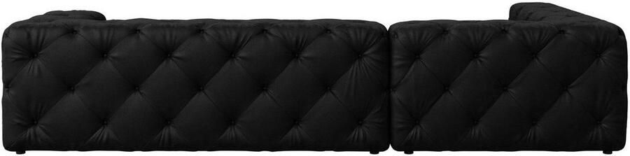 Places of Style Hoekbank FOLLINA L-vorm met klassieke Chesterfield-knoopstiksels - Foto 5