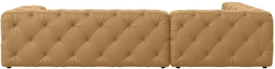 Places of Style Hoekbank FOLLINA L-vorm met klassieke Chesterfield-knoopstiksels - Foto 5