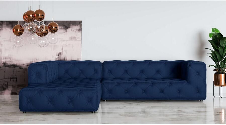 Home affaire Hoekbank FOLLINA L-vorm met klassieke Chesterfield-knoopstiksels - Foto 3