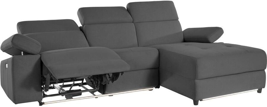 Places of Style Hoekbank Kilado L-vorm met relaxfunctie verstelbare armleuning verstelbare hoofdsteun - Foto 9