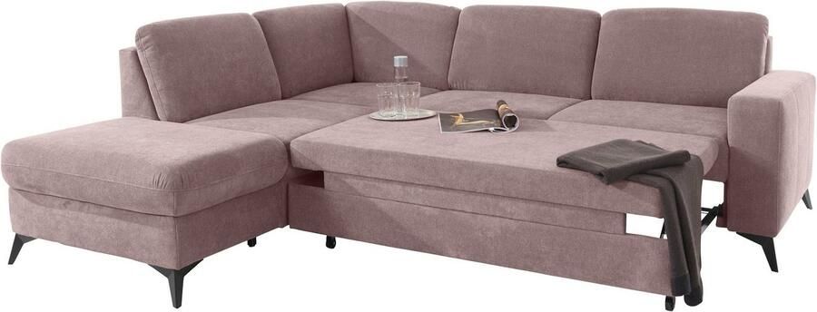 Places of Style Hoekbank Lolland L-vorm Naar keuze met slaapfunctie en bergruimte ook met afwasbare bekleding - Foto 7