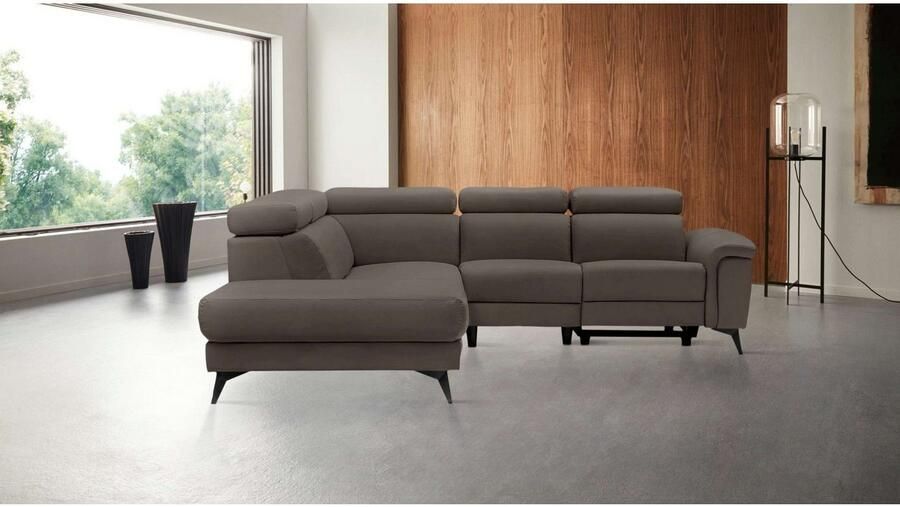 Places of Style Hoekbank Marita met elektrische relaxfunctie in de zitting en usb-aansluiting - Foto 2