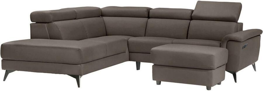 Places of Style Hoekbank Marita met elektrische relaxfunctie in de zitting en usb-aansluiting - Foto 5