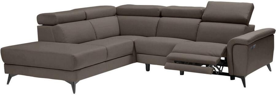 Places of Style Hoekbank Marita met elektrische relaxfunctie in de zitting en usb-aansluiting - Foto 6