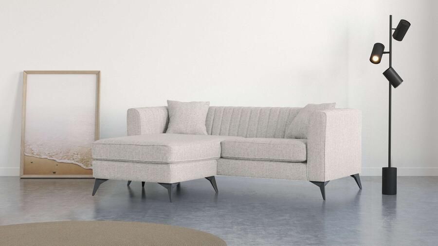 Home affaire Hoekbank MATTHEW L-vorm ideaal voor kleine ruimtes afmetingen B D H: 201 162 74 cm