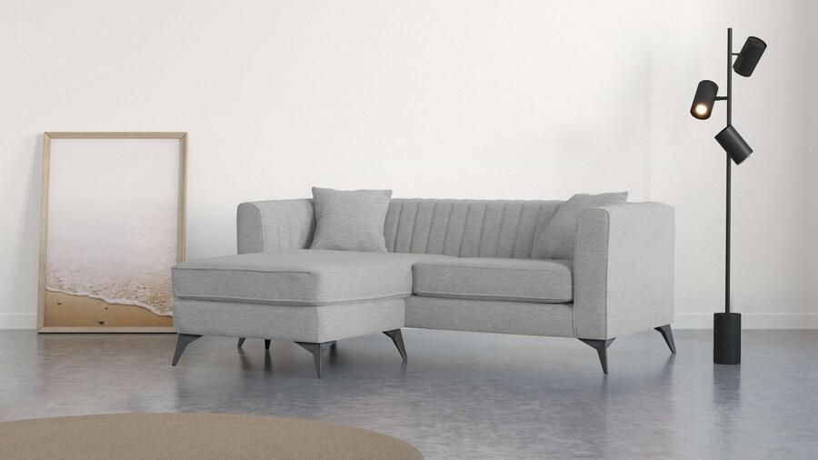 Home affaire Hoekbank MATTHEW L-vorm ideaal voor kleine ruimtes afmetingen B D H: 201 162 74 cm - Foto 7