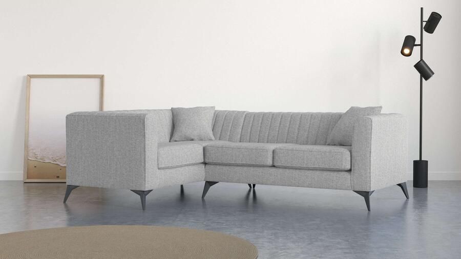 Home affaire Hoekbank MATTHEW L-vorm ideaal voor kleine ruimtes afmetingen B D H: 240 167 74 cm