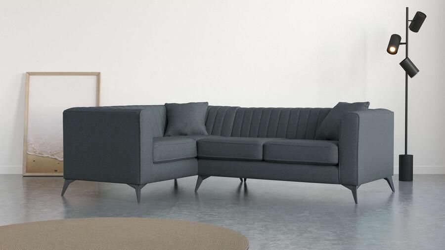 Home affaire Hoekbank MATTHEW L-vorm ideaal voor kleine ruimtes afmetingen B D H: 240 167 74 cm