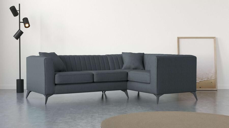 Home affaire Hoekbank MATTHEW L-vorm ideaal voor kleine ruimtes afmetingen B D H: 240 167 74 cm