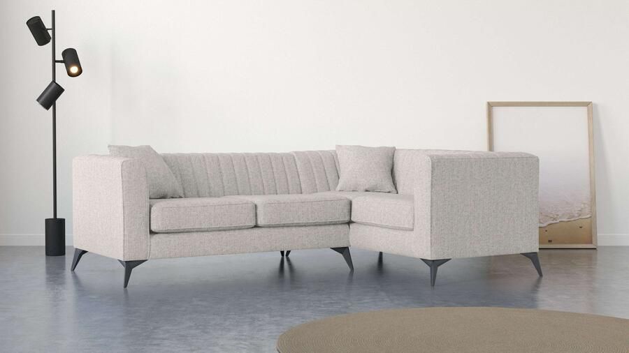 Home affaire Hoekbank MATTHEW L-vorm ideaal voor kleine ruimtes afmetingen B D H: 240 167 74 cm