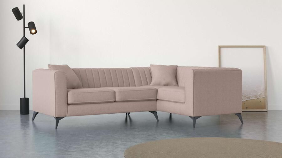 Home affaire Hoekbank MATTHEW L-vorm ideaal voor kleine ruimtes afmetingen B D H: 240 167 74 cm