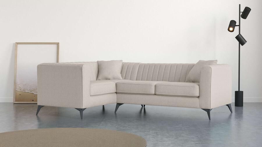 Home affaire Hoekbank MATTHEW L-vorm ideaal voor kleine ruimtes afmetingen B D H: 240 167 74 cm